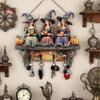 Practical Multiple Hooks Key Holder Rustic Style Hanging Design Key Organizer Flat 2D Vintage Keys Storage Holder Entryway Wall
