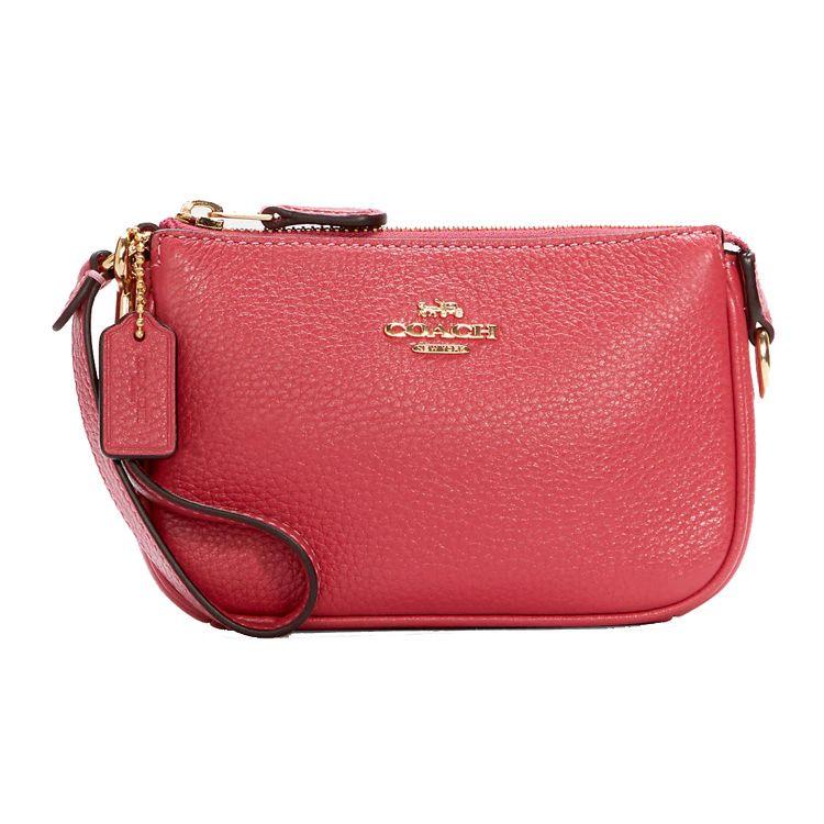 Coach Nolita 15 Pebble Leather Mahjong Bag Women Handbags Strawberry-Red 6386-IMT9Z Basic Set (Bag+Dust Bag)