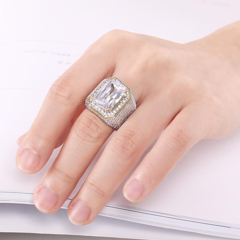Sace Gems Luksuriøs kobberlegering sirkon bryllup forlovelsesring smykker gave