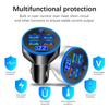 5 In1 250W Car Charging Five-hole Simultaneous Charging Adapter Type-C Car Charger with Digital Display PD QC3.0 Phone Charger