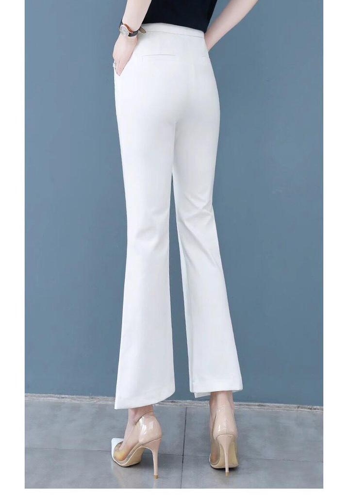 Women's High Waist Slimming Split Flare Pants - Spring/Summer 2026 Casual Cropped Style