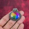 Regenbogen Solarquarz Anhänger, 925 Sterlingsilber Anhänger Schmuck, Handgefertigter Anhänger Edelstein Schmuck für Thanksgiving