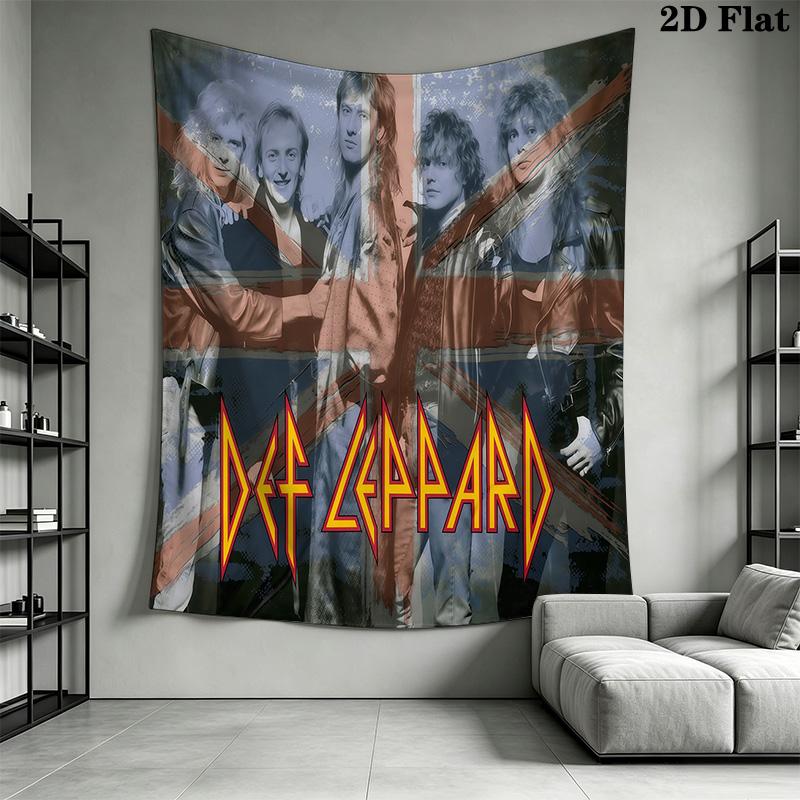 Def Leppard Night Rock Anthems Tapestry Background Cloth Fashion Print Christmas Gift Home Decor Background Cloth