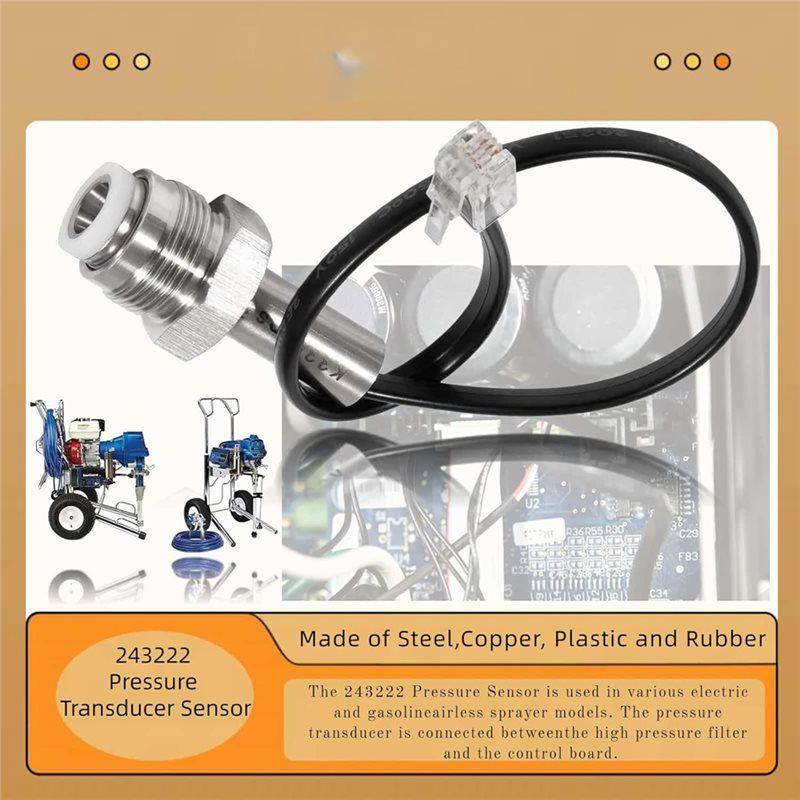 HHO-For Airless Paint 243222 Replacement Pressure Transducer-For Airless Paint Sprayer Part-Works 390 395 490 495 595 Models