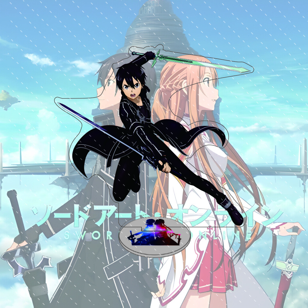 Anime Sword Art Online 15cm Acryl-Ständer Modell Action Schreibtischdekoration Sammlergeschenk