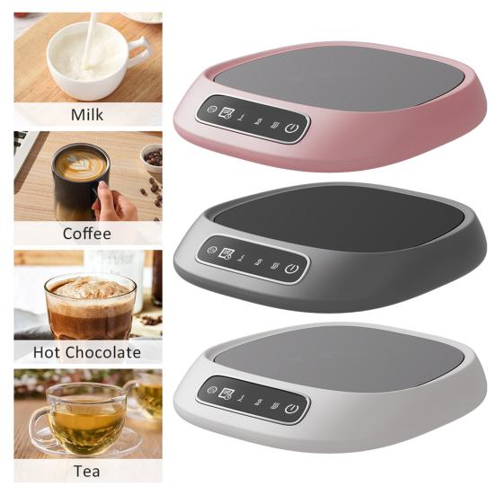 Ayarlanabilir Sıcaklıklı Elektrikli Fincan Isıtıcı Taşınabilir Kahve Çay Kupası Isıtıcı Kablosuz Taşınabilir İçecek Isıtıcı Ped Ofis Ev İçin