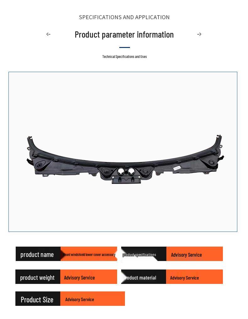 BMW 3 Series F30/F35 (2013-2019) Windshield Wiper Water Tray Cover Panel 51717258177