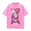 672. Washed Tee JoJo S Bizarre Adventure Stone Ocean Kujo Jolyne Washed T Shirt Clothing Men Women Casual Tshirts Cotton Tee Harajuku Tshirt Oversize