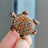Vintage Rhinestone Cute Cartoon Turtle Animal Brooches For Women Men Coat Clothing Accessories Brooch Pins Party Jewelry Gifts