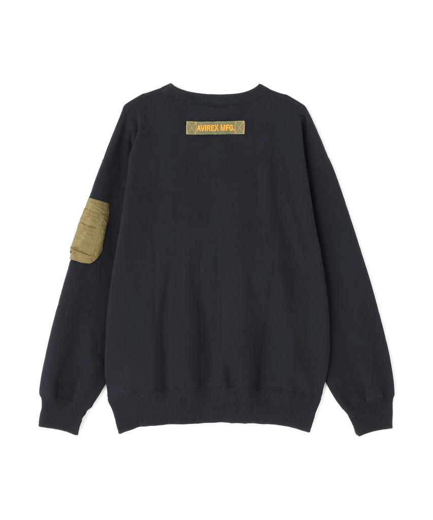 AVIREX TACTICAL CREWNECK SWEAT Men's M 011 Black 783-5932006
