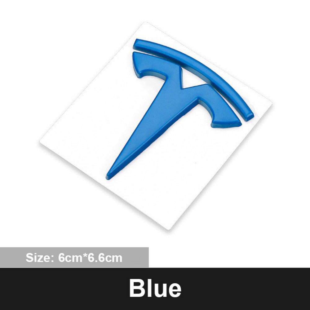 

Suitable for Tesla Model X Metal Car Stickers, Model S Emblems, Model 3 Tail Badge Decoration, and Model Y Fender Decals синій