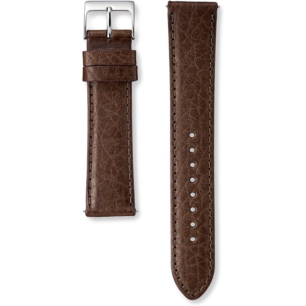 Seiko Watch Genuine Buffalo Leather Band 18mm Width Brown Men s Smart Change Timepiece