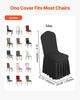 30 Pcs Black Chair Covers, Polyester Spandex Chair Cover, Stretch Slipcovers for Wedding Party Dining Banquet Flat-Front Chair Covers, Fits Chair