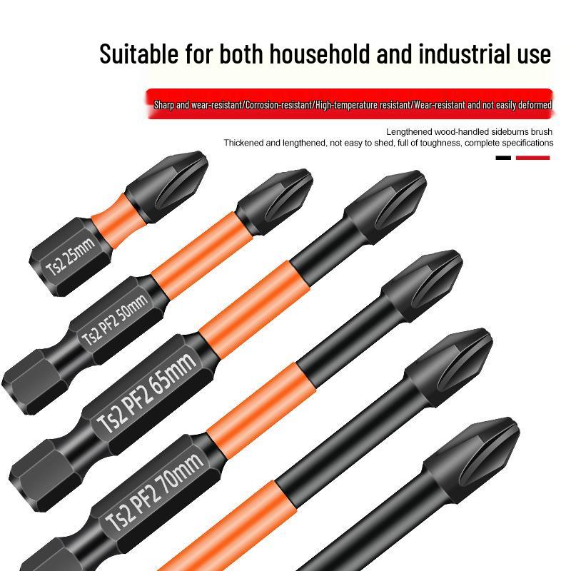 Non-Slip Magnetic Phillips Screwdriver Set: High Hardness Hex, Pneumatic & Electric Drill Compatible
