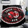 1pc AC Milan Print Flannel Blanket, High quality Comfortable for All Seasons, Home Decor, Warmth and Comfort, Perfect for Christmas Gifts06