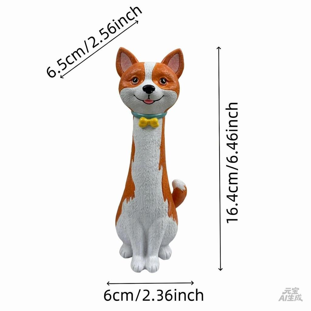 Long Neck Cat Dog Resin Vase Creative Animal Flower Vase Home Table Decor
