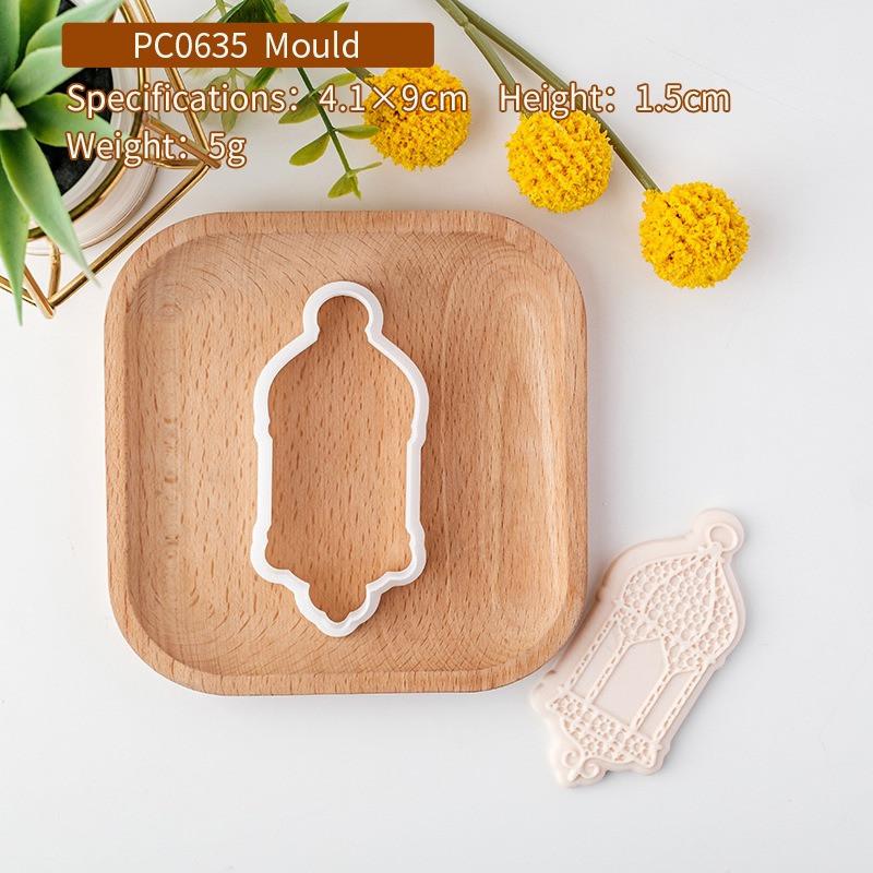 Islamic Ramadan Acrylic Fondant Embossing Stamp Press Eid Mubarak Cookie Cutters Party Pastry Biscuit Baking Decoration Supplies