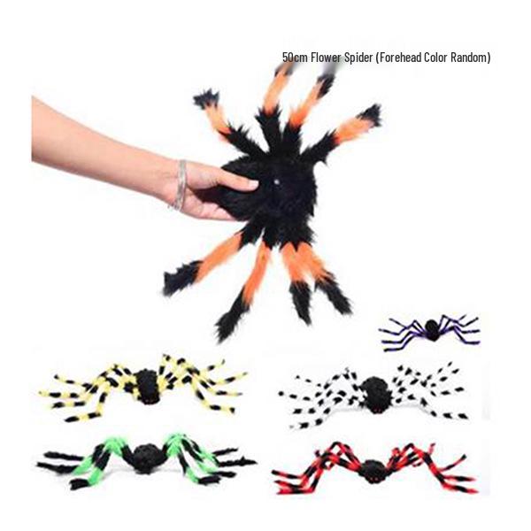 Large Plush Spider Props for Halloween Decorations - Haunted House & Courtyard Decor