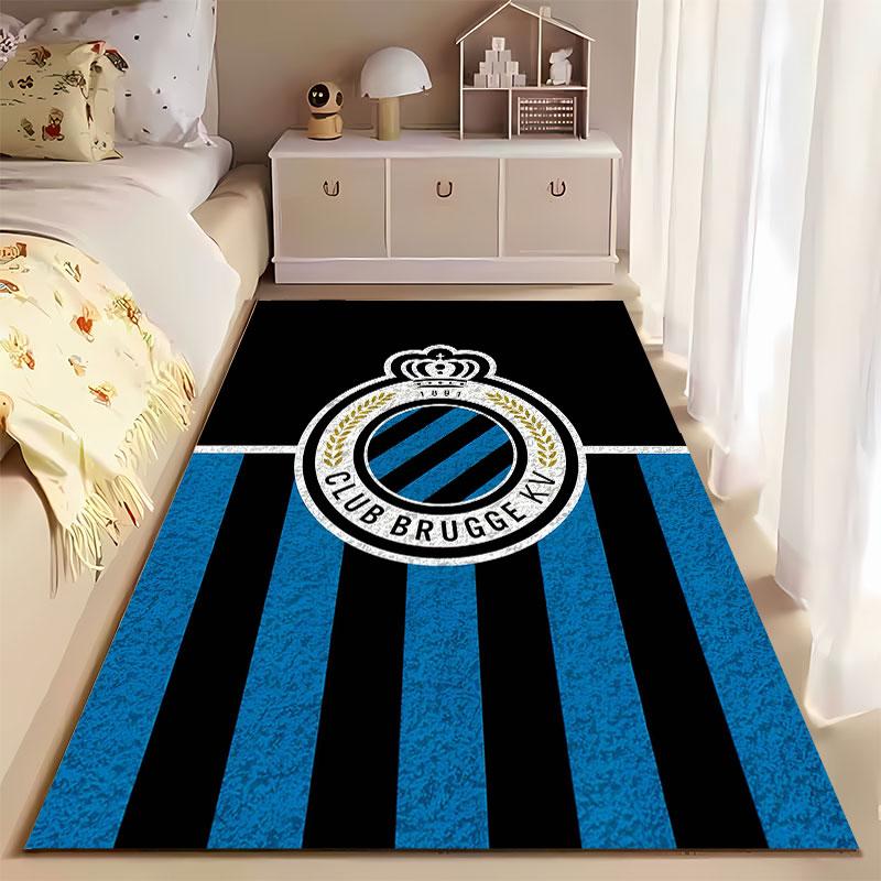 Club Brugge Logo Striped Carpet Suitable As a Non-slip Mat for the Living Room or Bedroom Sofa