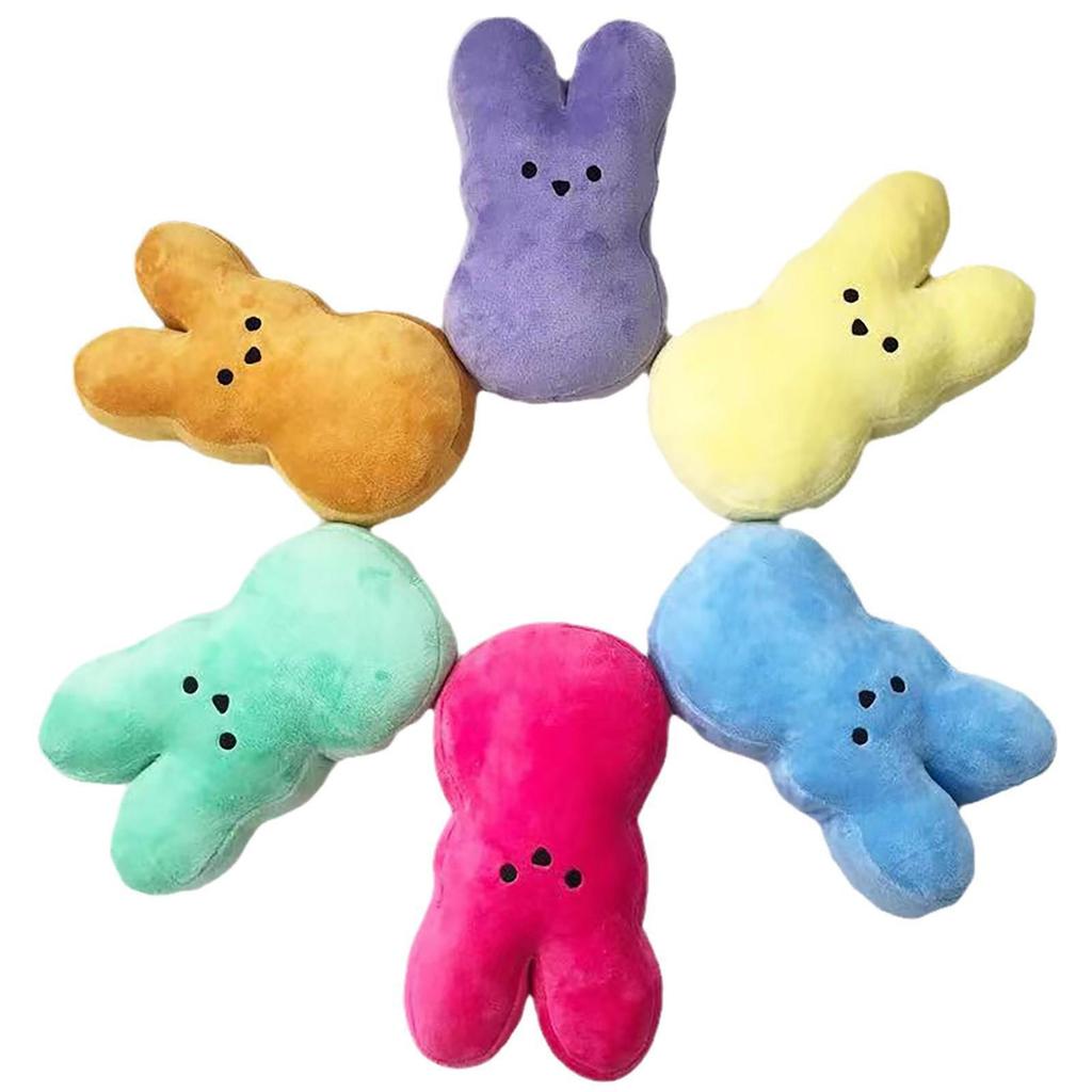 Easter Bunny Plush Toy - Cute Colorful Rabbit Ornament for Home Decoration & Festival Gift