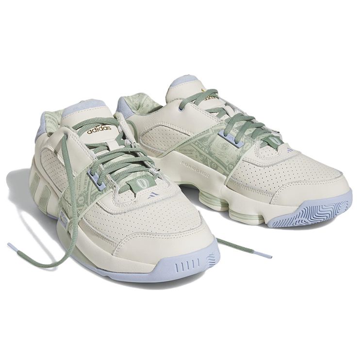 Damian Lillard X Adidas Gil Zero Restomod Zero Dollar Bill Men Sneakers White Chalk-White Blue-Dawn FZ6214