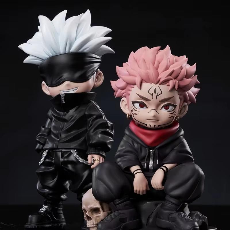 Generic Jujutsu Kaisen Anime Action Figure Satoru Gojo And Sukuna Lord Of The Curse Chibi Pvc Model Doll Toys Collection