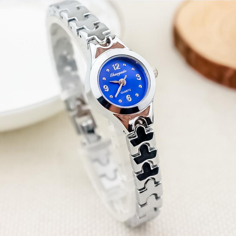 Retro Gold Women's Watch: Simple Dial, Fashionable Bracelet Quartz Wristwatch