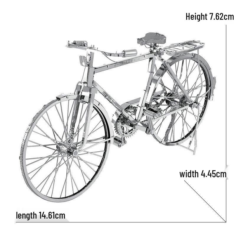 3D Metallpuzzle: Liebe Puzzle Verkehrsmittel-Serie - Auto, Straßenbahn, Fahrrad, EMU-Bausatz