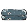 Pen Case Compact Shape Durable 300D Polyester Smooth Zipper with Mesh Pocket Removable Divider and Pen Slots for Boys Girls