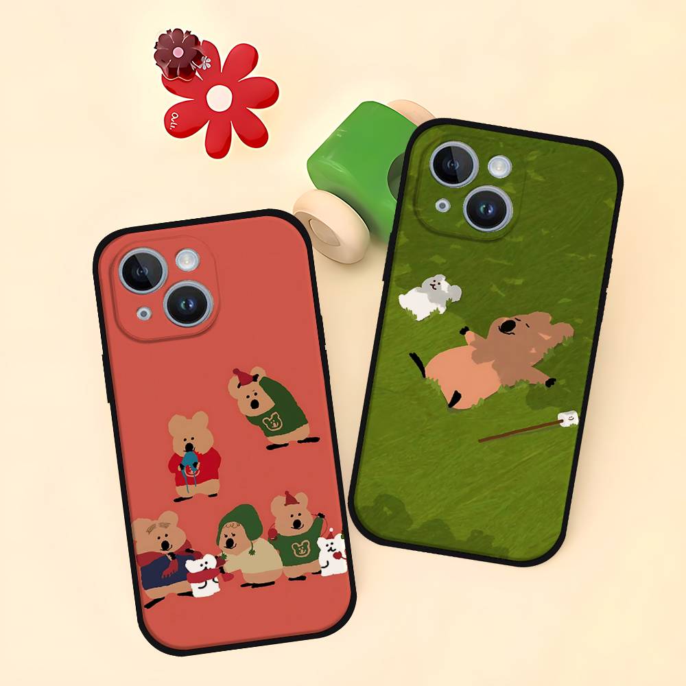 Cute Bear Black Phone Case That Fits For IPhone 17,16,15,11,13,14 Pro Max,Plus,X,Xr,Xs Max,13Mini