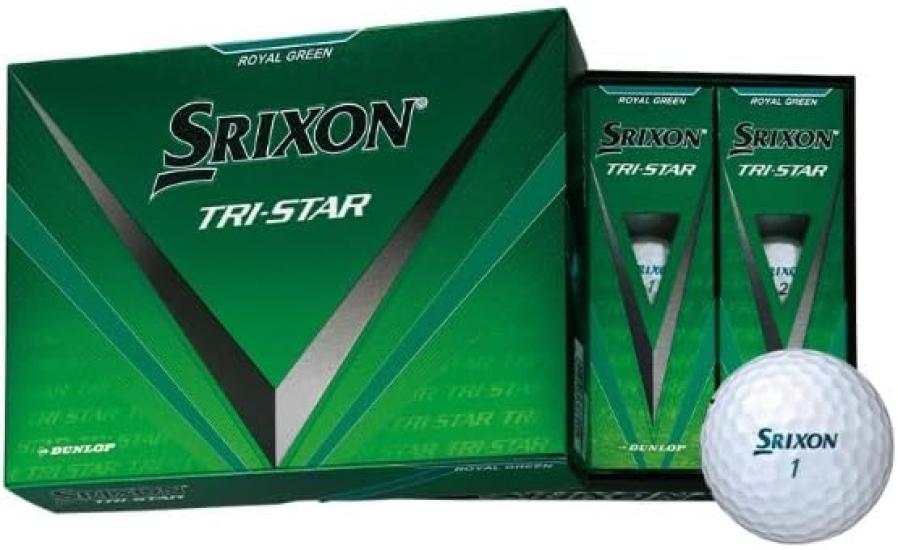 [HappirakiGolfLine] Bolas de Golfe Dunlop Srixon TRI-STAR 2024, Com Linhas (RG 1 Dúzia, Coração)