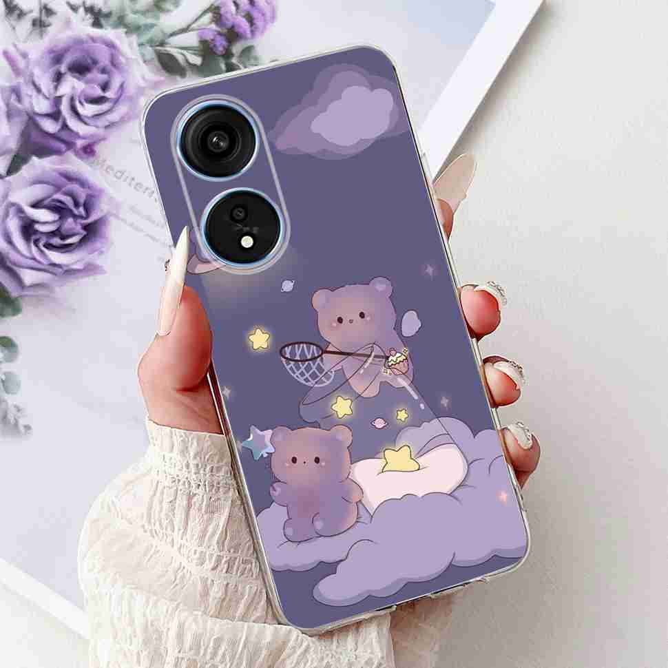 For Oppo A1 Pro 5G 6.7" Case Fashion Flower Painting Soft Silicone TPU Back Cover For Oppo A1 Pro a1 Pro PHQ110 Cases Bumper