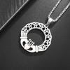 Stainless Steel Irish Celtic Knot Pendant Necklace for Women Men Amulet Jewelry Gift
