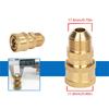 Copper Pressure Washer Adapter with Threaded Coupler Design for Hoses and Matching Cleaning Equipment Fittings