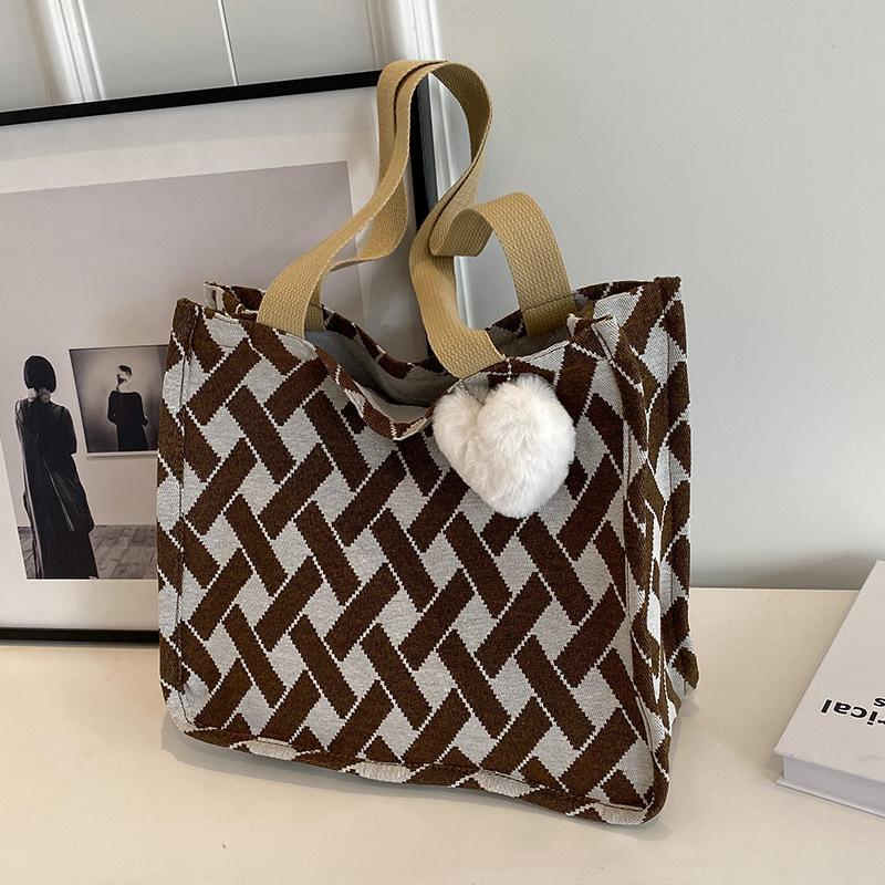 High School Students Canvas Bags for Class for Women New Style Commuting Tote Bags for Work Small Bags Ins Handbags for Women