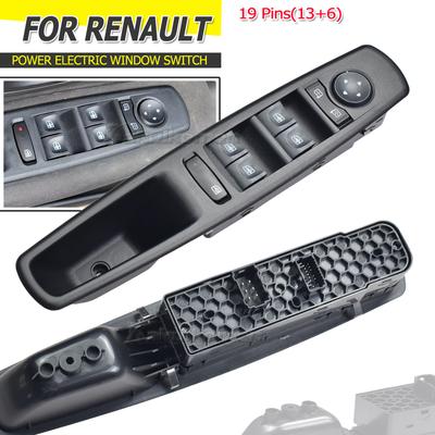 New 19 P Electric Power Master Window Control Switch 25400-0008R For Renault Fluence L30 2010 2011 2012 2013 2014 2015 2016