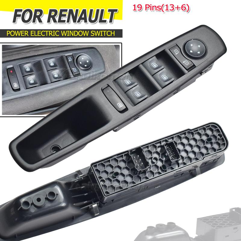 New 19 P Electric Power Master Window Control Switch 25400-0008R For Renault Fluence L30 2010 2011 2012 2013 2014 2015 2016