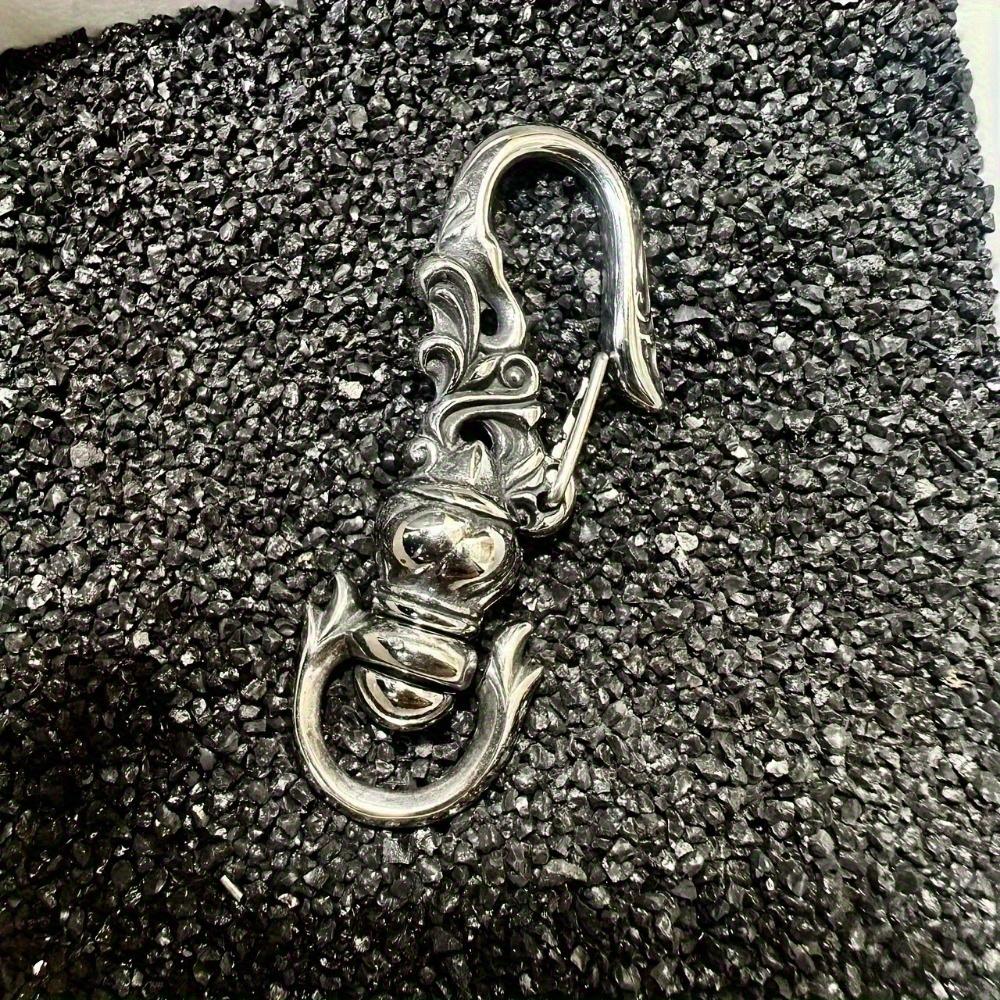 1PC Stainless Steel Punk Carabiner Keychain Womens Mens DIY Lobster Clasp Making Clips Key Hook