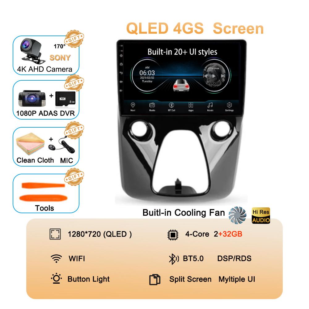 Android 14 Car Radio For Peugeot 108 For Toyota Aygo B40 2014-2021 Multimedia Video Player Navigation Stereo GPS 2din 2 Din DSP