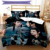 3pcs Custom Name  Printed Bedding Set Duvet Cover Closure Includes 1 Duvet Cover & 2 Pillowcases, Soft and Comfortable for All Seasons.