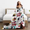 Mulan  Mushu Flannel Blanket Winter  Super Warm Bedding Throws for Kids Home Decor Graphic Bedspread Sofa Bed Cover