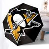 Pinguine Hockey Automatisches Öffnen und Schließen, 8 Rippen Struktur Tragbarer Regenschirm, Geeignet für Männer und Frauen in Allen Jahreszeiten Perfektes Geschenk fo