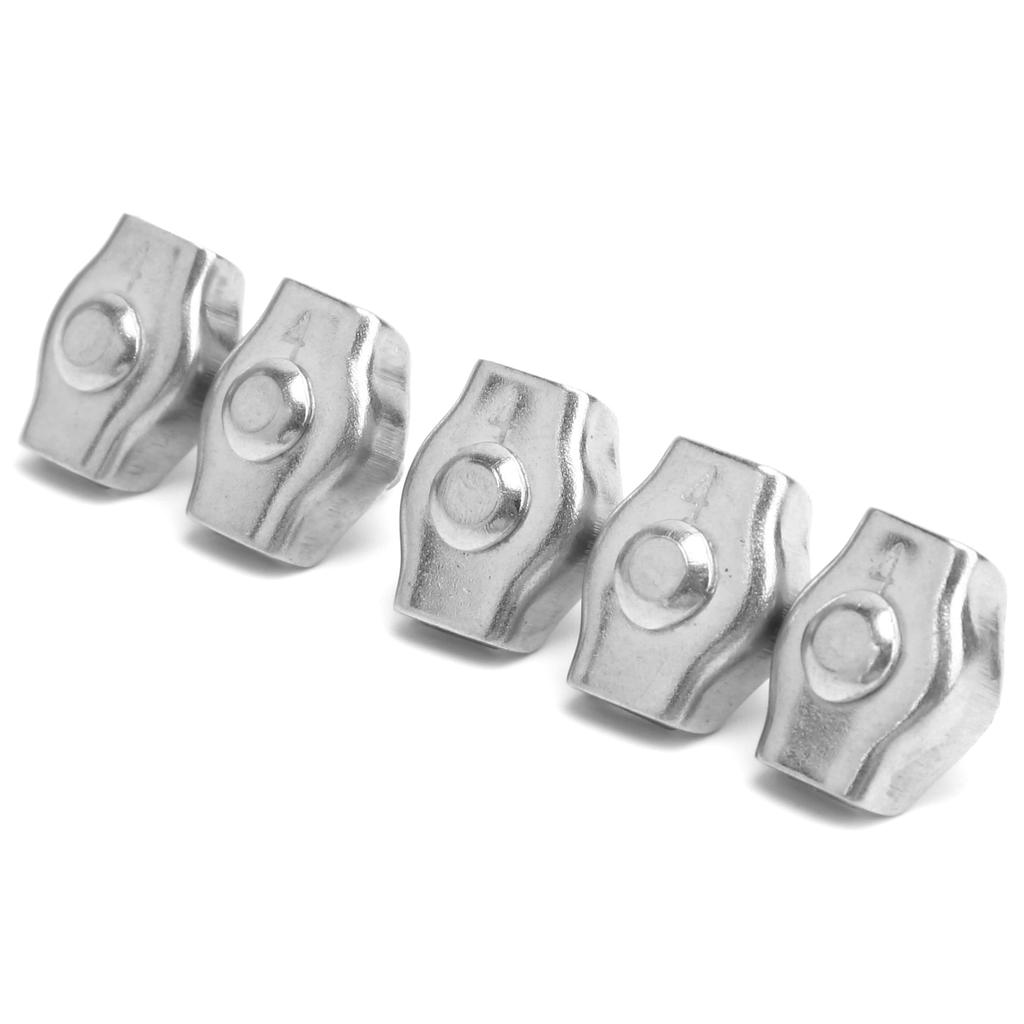 5 STÜCKE Seilklemme Simplex Edelstahl Marinebeschläge Befestigungsclip für Hebezeuge 2mm 0.08in