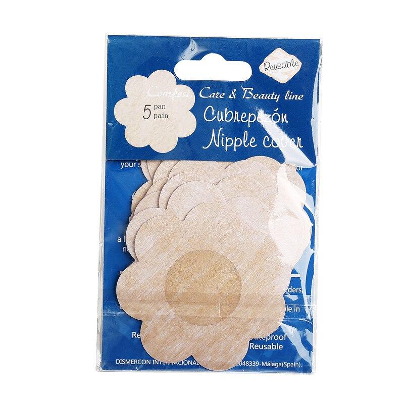 FINETOO 5 Paare/los Brust Blütenblätter Sommer Reusable Unsichtbare Selbst Adhesive Aufkleber Abdeckung Bh Herz Blume Intimates Zubehör