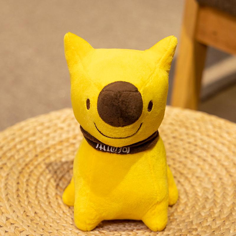 20CM Cartoon Cute Yellow Puppy Dog Plush Toys for Girls Gifts Stuffed Dog Doll Ragdoll Bag Ornament  Room Decor Birthday Gift