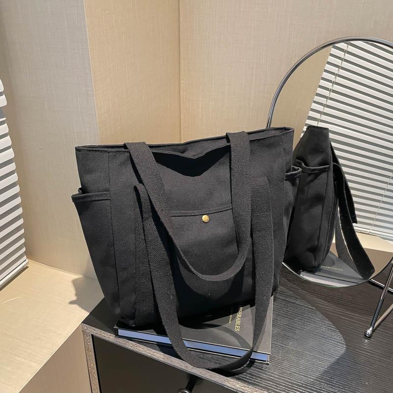 

Canvas Highquality Tote Bag Chic Design Perfect For Daily Commute Travel And чёрный