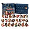 Interaktives Feiertagsspiel Shih Tzu Adventskalender, 24-Tage Countdown Spielzeug-Set mit Mini-Hundefamilie zu Weihnachtsfiguren, Baumhänge-Dekoration, Geschenk