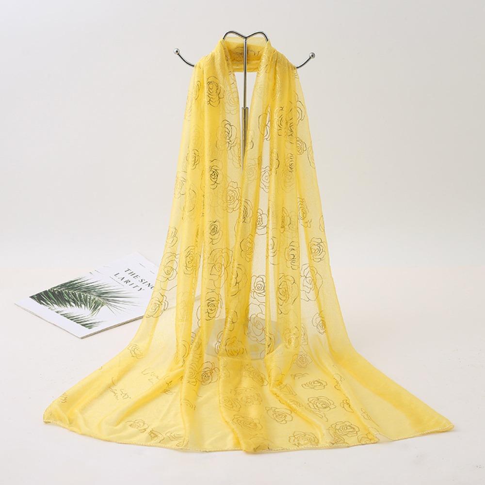 New printed phoenix rose silk scarf women's versatile long beauty yarn scarf beach yarn gift