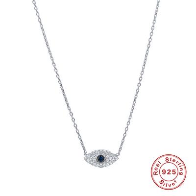Aide 925 Sterling Zilver Koreaanse Mode INS Boze Oog Diamanten Hanger Ketting Voor Vrouwen Meisjes Geschenken Party Fijne Sieraden Collares
