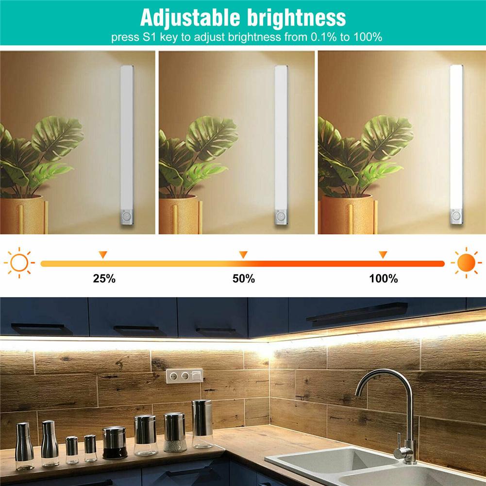 160led Usb Rechargeable Sensor Lamp Wireless Motion Sensor Closet Light Kitchen Cabinet Light